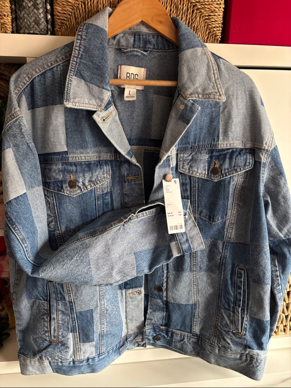 BDG Patchwork Blue Denim Jacket